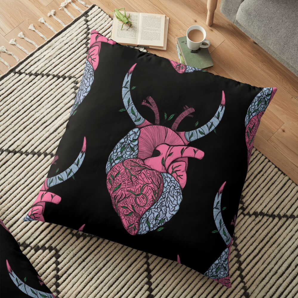 Taurus Heart Floor Pillow