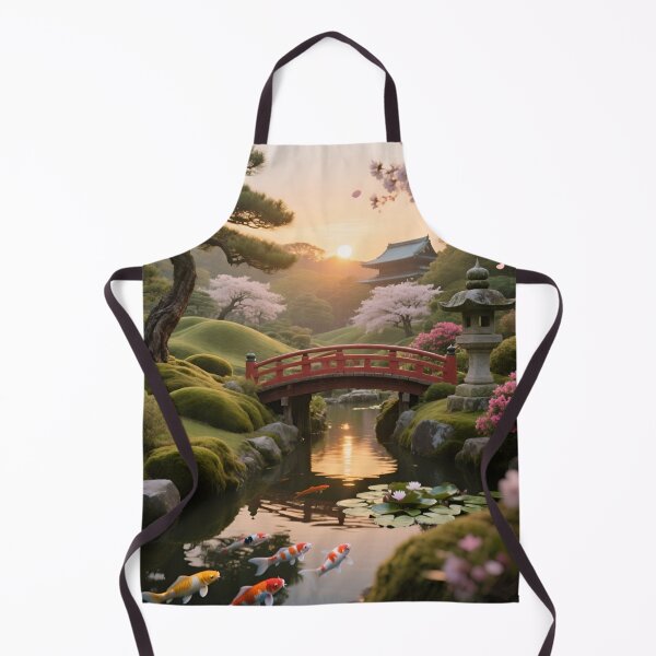 Item preview, Bridge of Serenity | Koi Garden at Sunrise designed and sold by nhk999.