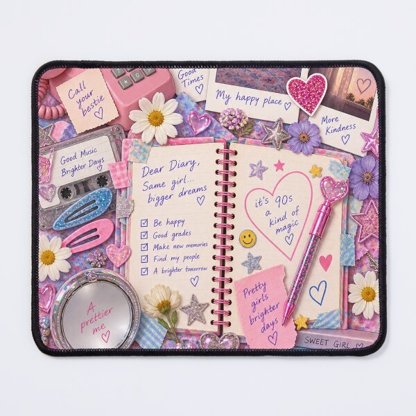 Item preview, 90s Girl Diary Pastel Collage designed and sold by MetaModel Editions.