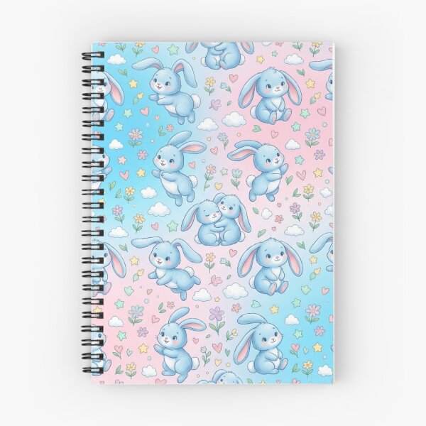 Item preview, Cute Blue Bunny Stars Nursery Seamless Pattern designed and sold by ShivCraftStudio.