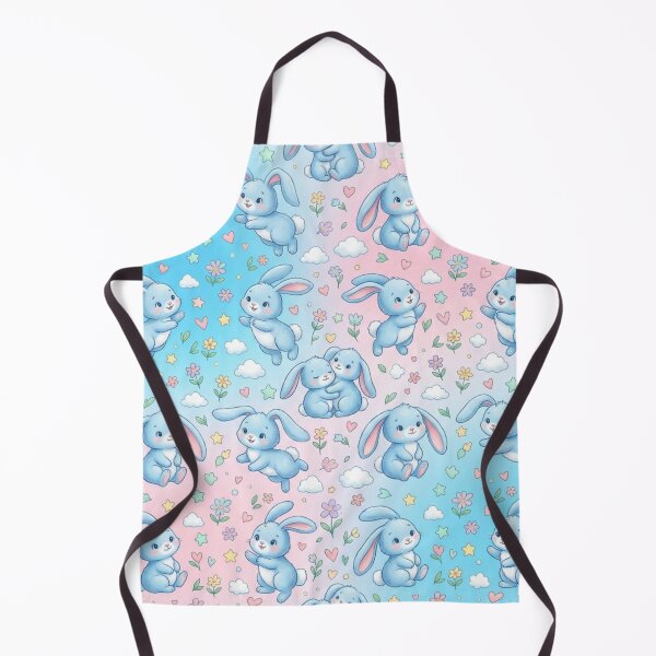 Item preview, Cute Blue Bunny Stars Nursery Seamless Pattern designed and sold by ShivCraftStudio.