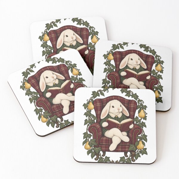 Item preview, Grandmillennial Reading Rabbit designed and sold by RM2017.