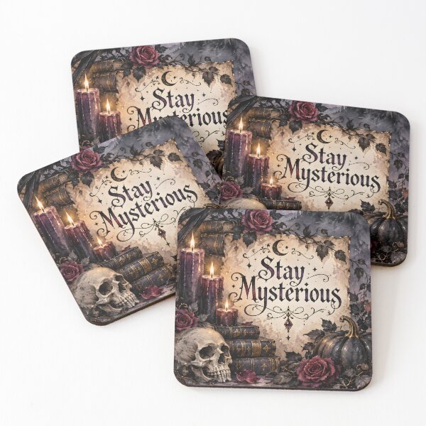 Item preview, Stay Mysterious Gothic Raven Halloween Watercolor designed and sold by blankTeeShirt.