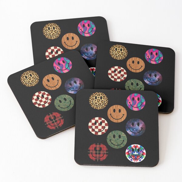 Item preview, Trippy Melting Smiley Faces Aesthetic Pattern designed and sold by MOONE FLOWER.