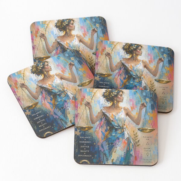 Item preview, Libra Astrology Painting – Cosmic Balance Artwork designed and sold by GalleryKauffeld.