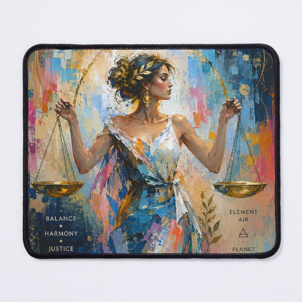 Item preview, Libra Astrology Painting – Cosmic Balance Artwork designed and sold by GalleryKauffeld.