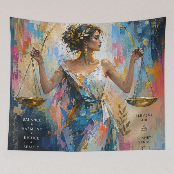 Item preview, Libra Astrology Painting – Cosmic Balance Artwork designed and sold by GalleryKauffeld.