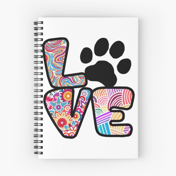 Item preview, Colorful Floral Love Typography Animal Paw Print Art designed and sold by FrontinoBergero.