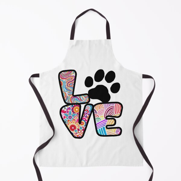 Item preview, Colorful Floral Love Typography Animal Paw Print Art designed and sold by FrontinoBergero.