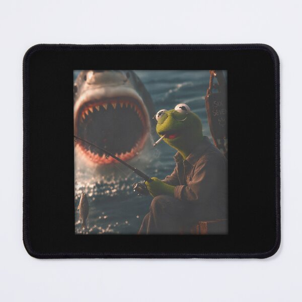 Item preview, Kermit Meme - Kermit Frog - Frog Meme - Smoking Frog Meme - Smoking Frog Shark designed and sold by Molagan-Art.