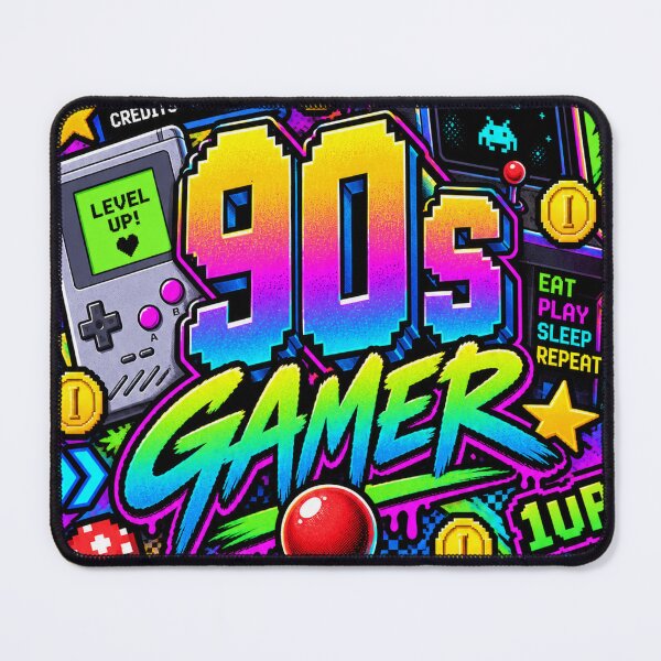 Item preview, 90s Arcade Gamer Neon Collage designed and sold by MetaModel Editions.