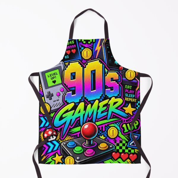 Item preview, 90s Arcade Gamer Neon Collage designed and sold by MetaModel Editions.