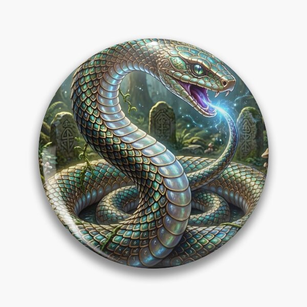 Item preview, Ouroboros: Runic Snake in Mystic Forest designed and sold by Sybille-Yates.