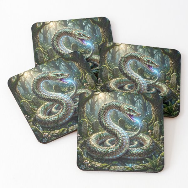 Item preview, Ouroboros: Runic Snake in Mystic Forest designed and sold by Sybille-Yates.