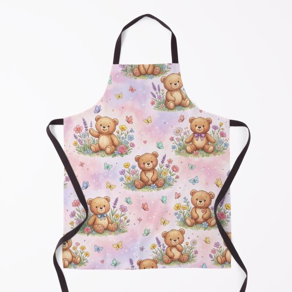 Item preview, Cute Teddy Bear Floral Garden Seamless Pattern designed and sold by ShivCraftStudio.