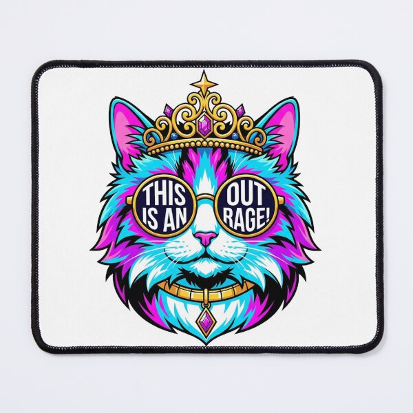 Item preview, Princess Donut This Is An Outrage Neon Cat Dungeon Crawler Carl LitRPG Synthwave Humor designed and sold by raedattia.