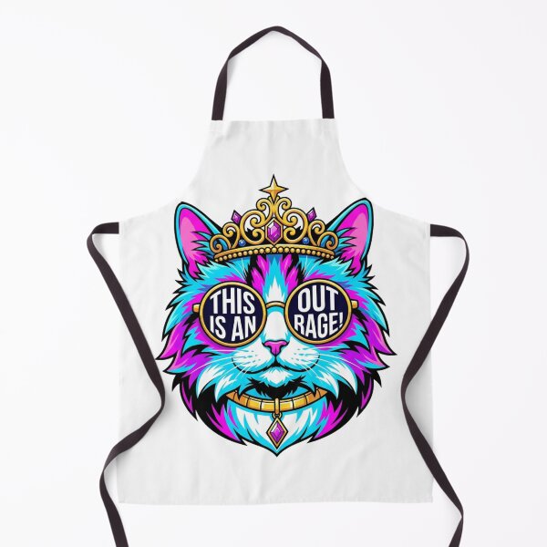 Item preview, Princess Donut This Is An Outrage Neon Cat Dungeon Crawler Carl LitRPG Synthwave Humor designed and sold by raedattia.