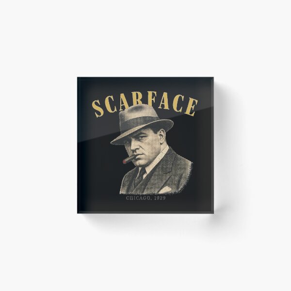 Item preview, Scarface Vintage Halftone Gangster Portrait 1920s designed and sold by Art&Fun.