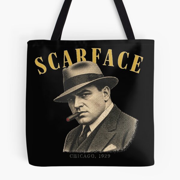Item preview, Scarface Vintage Halftone Gangster Portrait 1920s designed and sold by Art&Fun.