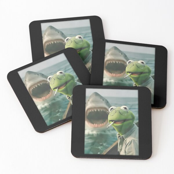 Item preview, Kermit Meme - Kermit Frog - Frog Meme - Smoking Frog Meme - Smoking Frog Shark designed and sold by Molagan-Art.