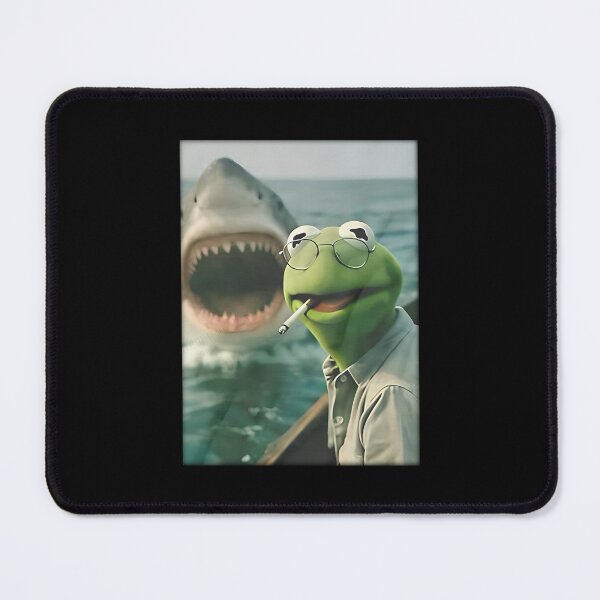 Item preview, Kermit Meme - Kermit Frog - Frog Meme - Smoking Frog Meme - Smoking Frog Shark designed and sold by Molagan-Art.