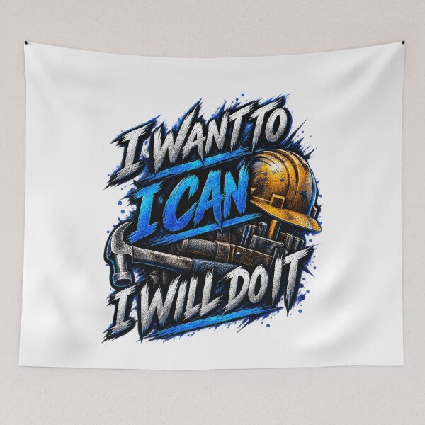 Item preview, I Want To, I Can, I Will Do It. designed and sold by Dinasshop.