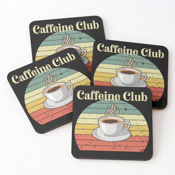 Item preview, Caffeine Club Retro Style - Vintage Coffee Lover Morning designed and sold by ChameraDesign.