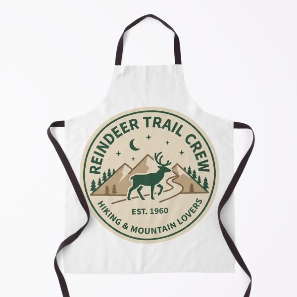 Item preview, Reindeer Trail Crew Hiking & Christmas Emblem designed and sold by GabeMountainArt.