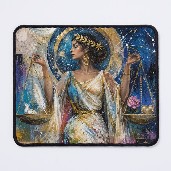 Item preview, Libra Zodiac Painting – Celestial Astrology Art designed and sold by GalleryKauffeld.