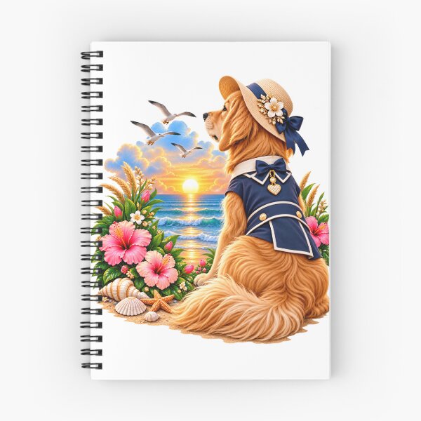Item preview, Elegant Retriever dog enjoying Holiday on Ocean beach designed and sold by SABEHAT.