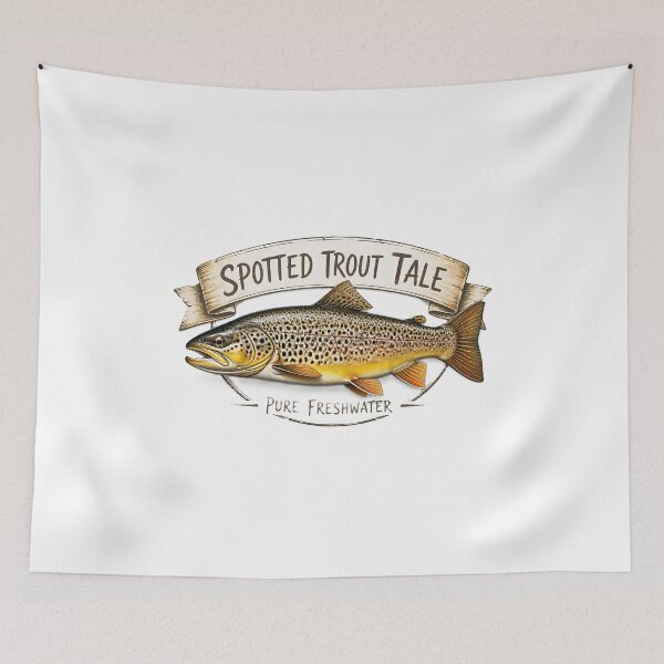 Item preview, Vintage Spotted Trout Tale Brown Trout Graphic designed and sold by NobleCast .