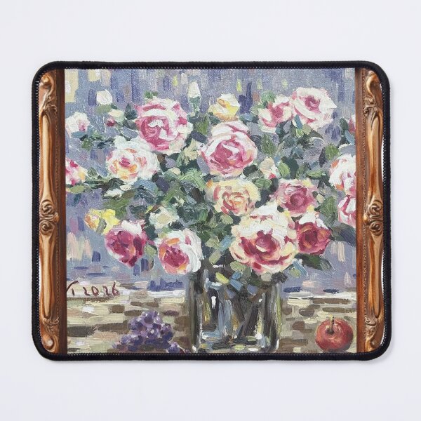 Item preview, Gentle Flowers on Fine Cloth designed and sold by Halisawaclawek.