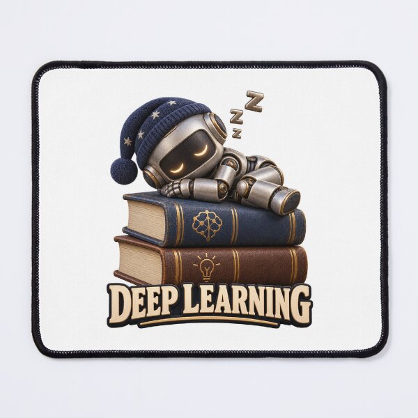 Item preview, Deep Learning Sleepy Robot Book Lover designed and sold by TrendTribeTP.