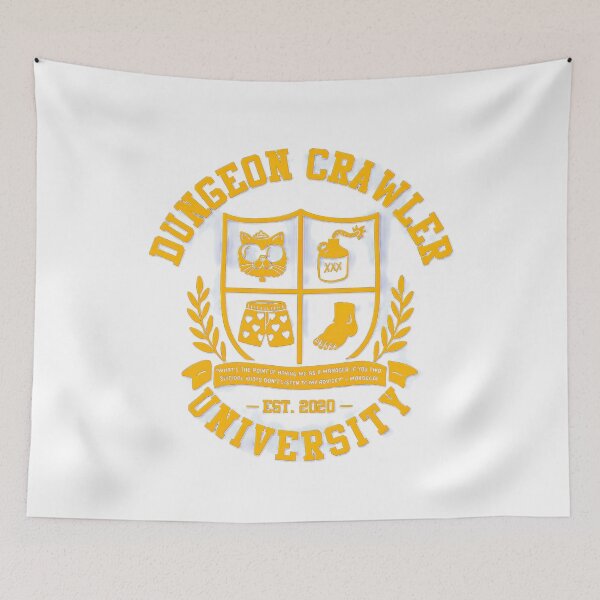 Item preview, Dungeon Crawler University Crest Vintage Collegiate Gamer Design designed and sold by QLShop.