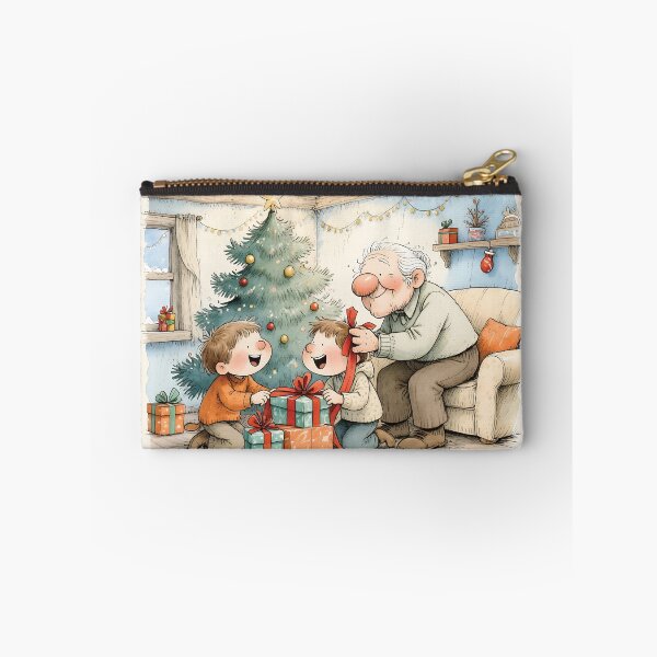 Item preview, Christmas Grandpa Giving Gifts to Grandchildren designed and sold by Connys Colorful World.