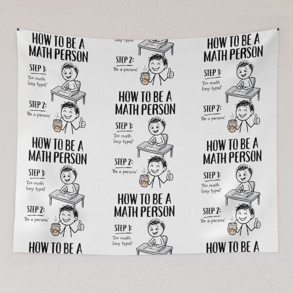 Item preview, How To Be A Math Person - Funny Math Stick Figure  designed and sold by CutieGalore.