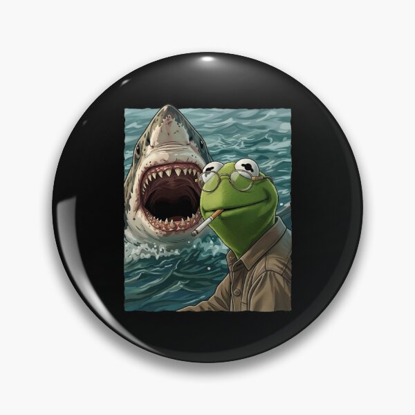 Item preview, Kermit Meme - Kermit Frog - Frog Meme - Smoking Frog Meme - Smoking Frog Shark designed and sold by Molagan-Art.