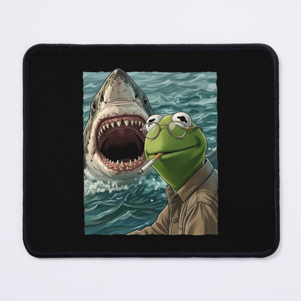 Item preview, Kermit Meme - Kermit Frog - Frog Meme - Smoking Frog Meme - Smoking Frog Shark designed and sold by Molagan-Art.