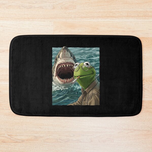 Item preview, Kermit Meme - Kermit Frog - Frog Meme - Smoking Frog Meme - Smoking Frog Shark designed and sold by Molagan-Art.