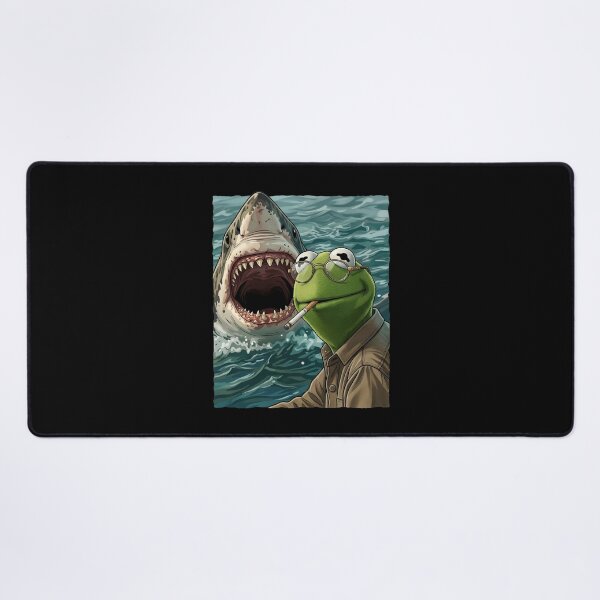 Item preview, Kermit Meme - Kermit Frog - Frog Meme - Smoking Frog Meme - Smoking Frog Shark designed and sold by Molagan-Art.