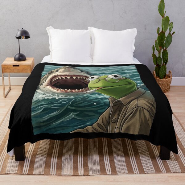 Item preview, Kermit Meme - Kermit Frog - Frog Meme - Smoking Frog Meme - Smoking Frog Shark designed and sold by Molagan-Art.