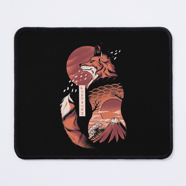 Item preview, Red Fox Wildlife Landscape Oriental Wave Graphic Art designed and sold by FrontinoBergero.
