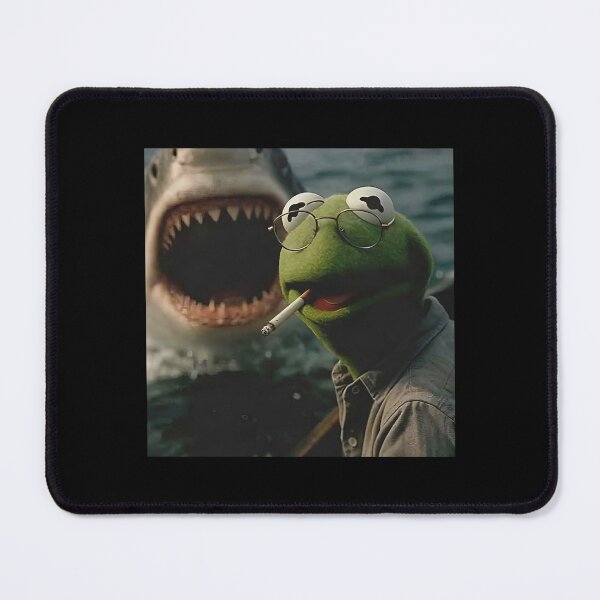 Item preview, Kermit Meme - Kermit Frog - Frog Meme - Smoking Frog Meme - Smoking Frog Shark designed and sold by Molagan-Art.
