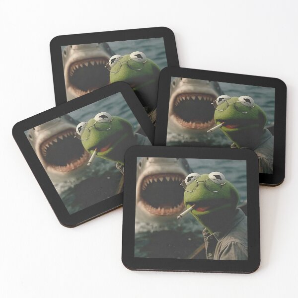 Item preview, Kermit Meme - Kermit Frog - Frog Meme - Smoking Frog Meme - Smoking Frog Shark designed and sold by Molagan-Art.