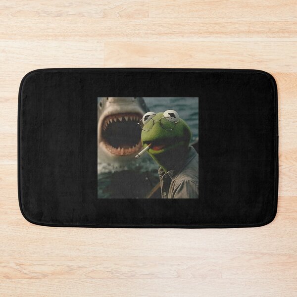 Item preview, Kermit Meme - Kermit Frog - Frog Meme - Smoking Frog Meme - Smoking Frog Shark designed and sold by Molagan-Art.