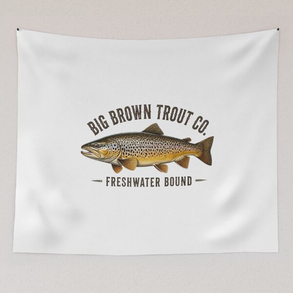 Item preview, Vintage Big Brown Trout Co Freshwater Graphic designed and sold by NobleCast .