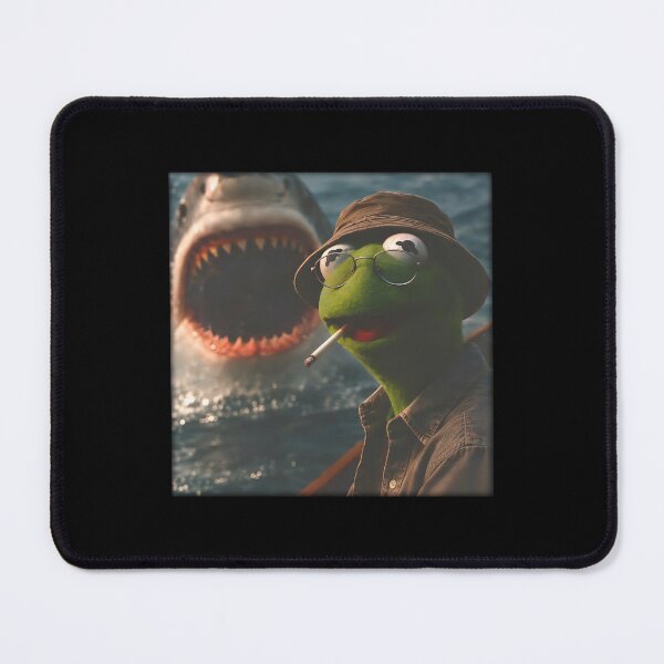 Item preview, Kermit Meme - Kermit Frog - Frog Meme - Smoking Frog Meme - Smoking Frog Shark designed and sold by Molagan-Art.