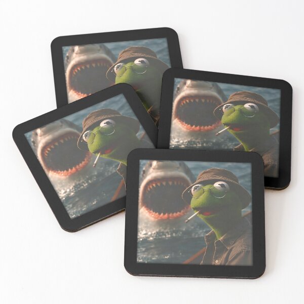 Item preview, Kermit Meme - Kermit Frog - Frog Meme - Smoking Frog Meme - Smoking Frog Shark designed and sold by Molagan-Art.