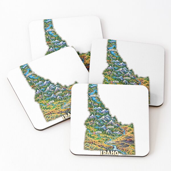 Item preview, Hand Drawn Idaho Travel Souvenir Landmark Gift designed and sold by MichaeIRellov.