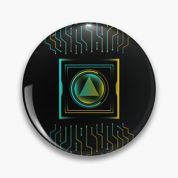 Item preview, Cyberpunk Sci-Fi Core - Neon Circuit Emblem designed and sold by VOIDXX.